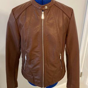 NWOT Kenneth Cole Reaction Faux Leather Jacket